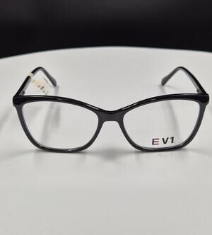 EV1 TILLIE Full Rim Black Plastic Eyeglass Frames Women 54-16-145